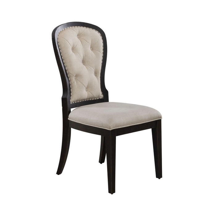 Americana Farmhouse - Upholstered Tufted Back Side Chair – Side Chairs by Liberty Furniture at Furniture Wholesale Plus , Nashville furniture store