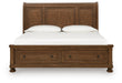 Zackaryn - King Sleigh Storage Bed - Warm Brown – Storage Beds by Signature Design by Ashley® at Furniture Wholesale Plus , Nashville furniture store