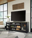 Foyland - XL TV Stand w/Fireplace Option - Black / Brown – TV Stands by Signature Design by Ashley® at Furniture Wholesale Plus , Nashville furniture store