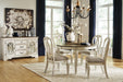 Realyn - Oval Dining Room Extension Table - Chipped White – Dining Tables with Extensions by Signature Design by Ashley® at Furniture Wholesale Plus , Nashville furniture store
