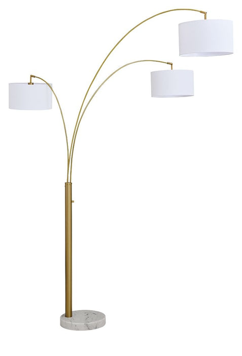 Valo - Metal Arc Lamp - Gold Finish – Floor Lamps by Signature Design by Ashley® at Furniture Wholesale Plus , Nashville furniture store