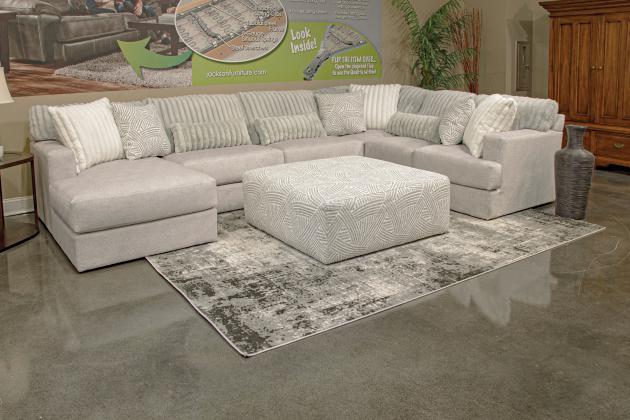 Logan Modular Sectional - Cocktail Ottoman – Coffee Table Ottomans by Jackson at Furniture Wholesale Plus , Nashville furniture store