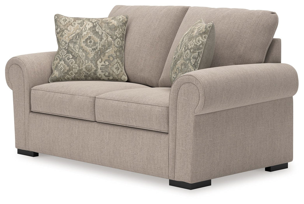 Sararose - Loveseat - Heather – Stationary Loveseats by Benchcraft® at Furniture Wholesale Plus , Nashville furniture store