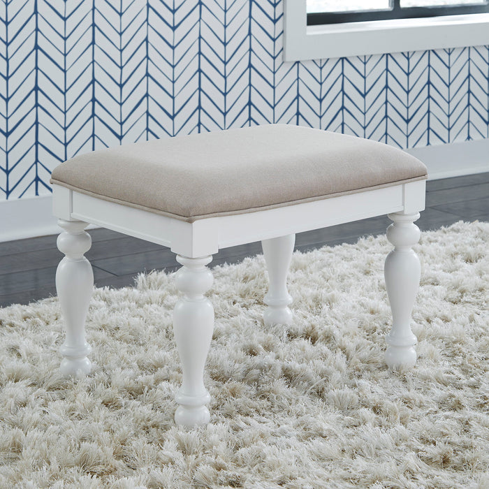 Summer House - Vanity Stool - Oyster White – Vanity Stools by Liberty Furniture at Furniture Wholesale Plus , Nashville furniture store