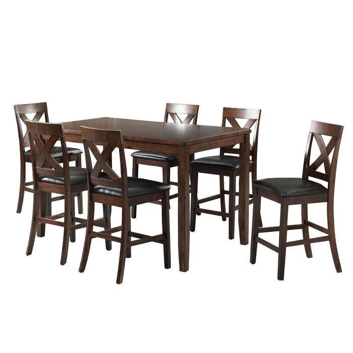 Alex - Counter Dining Set – 7 Piece Dining Room Sets by Elements International at Furniture Wholesale Plus , Nashville furniture store