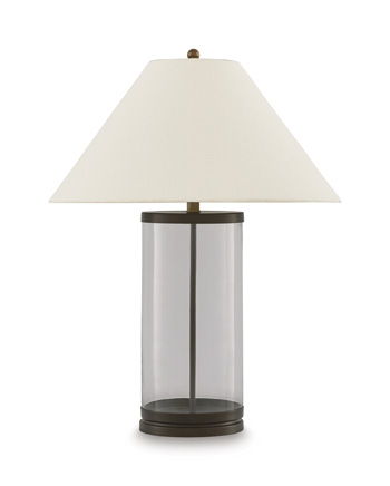 Junrow - Glass Table Lamp - Clear / Brown – Table Lamps by Signature Design by Ashley® at Furniture Wholesale Plus , Nashville furniture store