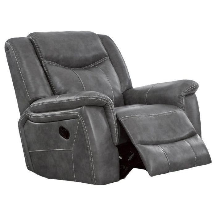 Conrad - Upholstered Padded Arm Glider Recliner - Gray - Premium Glider Chairs from CoasterEveryday - Just $579! Shop now at Furniture Wholesale Plus  We are the best furniture store in Nashville, Hendersonville, Goodlettsville, Madison, Antioch, Mount Juliet, Lebanon, Gallatin, Springfield, Murfreesboro, Franklin, Brentwood