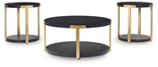 Shylore - Occasional Table Set (Set of 3) - Black / Brass Finish – Table Sets by Signature Design by Ashley® at Furniture Wholesale Plus , Nashville furniture store