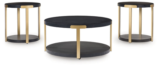 Shylore - Occasional Table Set (Set of 3) - Black / Brass Finish – Table Sets by Signature Design by Ashley® at Furniture Wholesale Plus , Nashville furniture store