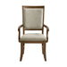 Phillipe - Dining Arm Chair With Fabric (Set of 2) - Cherry And Gray – Chair Sets by Elements International at Furniture Wholesale Plus , Nashville furniture store