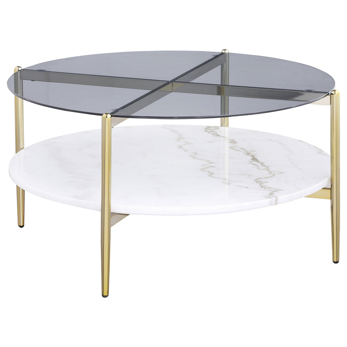 Jonelle - Round Glass Top Table – End Tables by CoasterEveryday at Furniture Wholesale Plus , Nashville furniture store