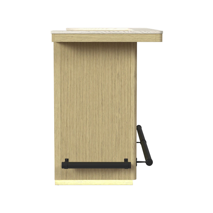 Cambrie - Bar Table With LED - Off-White And Natural – Home Bars by Elements International at Furniture Wholesale Plus , Nashville furniture store