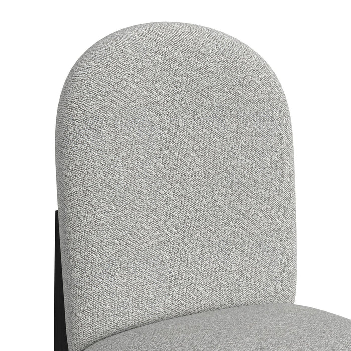 Portland - Round Back Barstool With Fabric (Set of 2) - Gray / Black – Stool Sets by Elements International at Furniture Wholesale Plus , Nashville furniture store