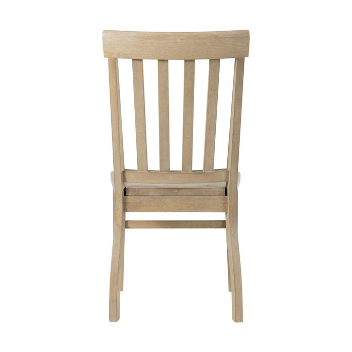 Lakeview - Slat Back Side Chair (Set of 2) - Natural Finish – Chair Sets by Elements International at Furniture Wholesale Plus , Nashville furniture store