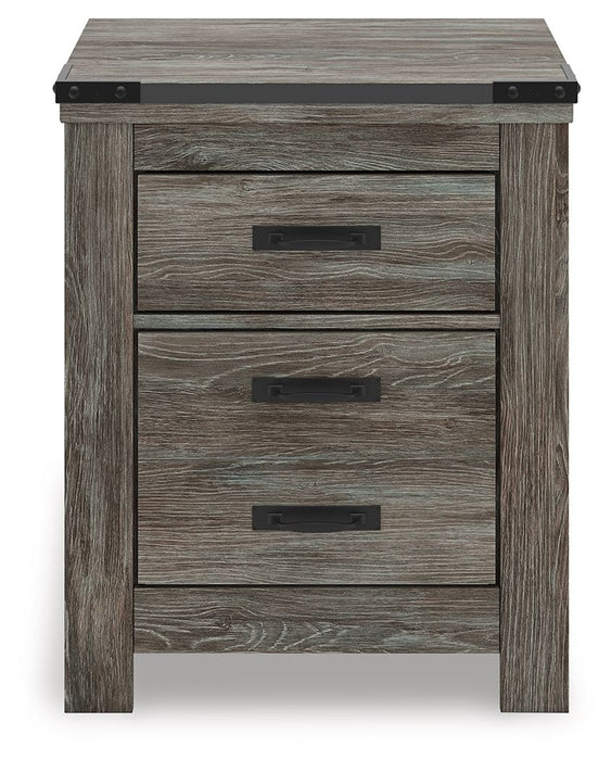 Frandern - Two Drawer Night Stand - Gray – Nightstands by Signature Design by Ashley® at Furniture Wholesale Plus , Nashville furniture store