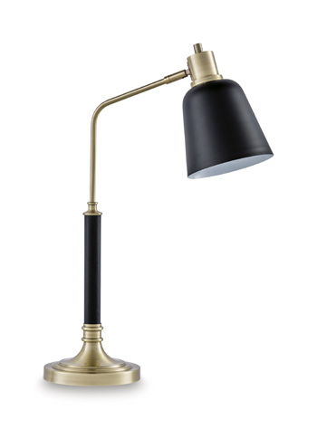 Clairwell - Metal Desk Lamp - Black / Gold Finish – Table Lamps by Signature Design by Ashley® at Furniture Wholesale Plus , Nashville furniture store