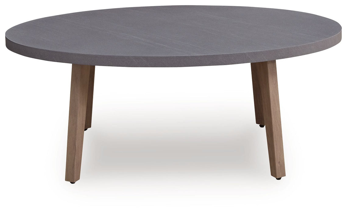 Harmony Headlands - Oval Cocktail Table - Natural / Gray – Coffee Tables by Signature Design by Ashley® at Furniture Wholesale Plus , Nashville furniture store