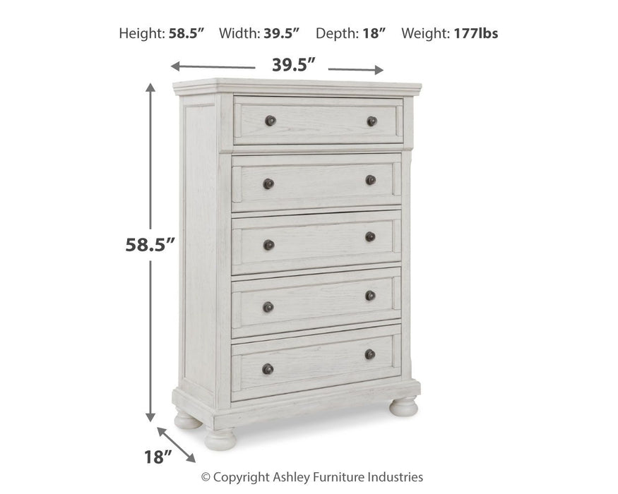 Robbinsdale - Five Drawer Chest - Antique White – Accent Chests by Signature Design by Ashley® at Furniture Wholesale Plus , Nashville furniture store