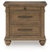 Karallin - Three Drawer Night Stand - Medium Brown – Accent Nightstands by Signature Design by Ashley® at Furniture Wholesale Plus , Nashville furniture store