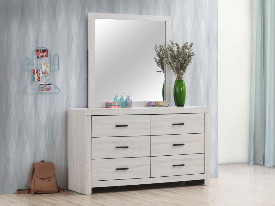 Brantford - 6-Drawer Dresser With Mirror – Dresser & Mirror by CoasterEveryday at Furniture Wholesale Plus , Nashville furniture store