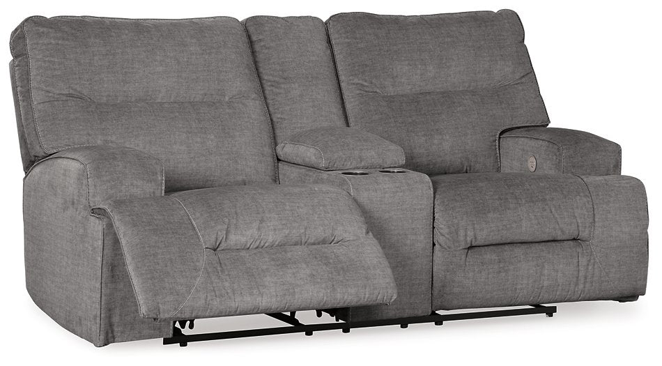 Coombs Power Reclining Loveseat with Console - Premium Loveseat from Ashley Furniture - Just $1056.66! Shop now at Furniture Wholesale Plus  We are the best furniture store in Nashville, Hendersonville, Goodlettsville, Madison, Antioch, Mount Juliet, Lebanon, Gallatin, Springfield, Murfreesboro, Franklin, Brentwood