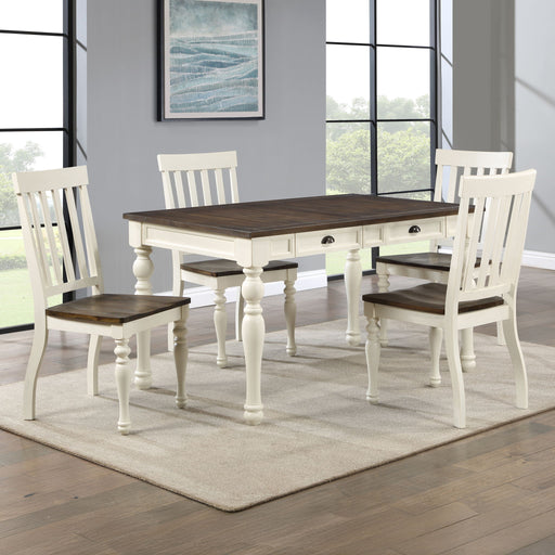 Joanna - Dining Set With Two Tone Table – 5 Piece Dining Room Sets by Steve Silver Furniture at Furniture Wholesale Plus , Nashville furniture store