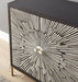 Amika - 2 Door Sunburst Bone Cabinet - Black – Accent Cabinets by Steve Silver Furniture at Furniture Wholesale Plus , Nashville furniture store