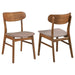 Dortch - Dining Side Chair (Set of 2) - Walnut And Brown – Chair Sets by Coaster Fine Furniture at Furniture Wholesale Plus , Nashville furniture store