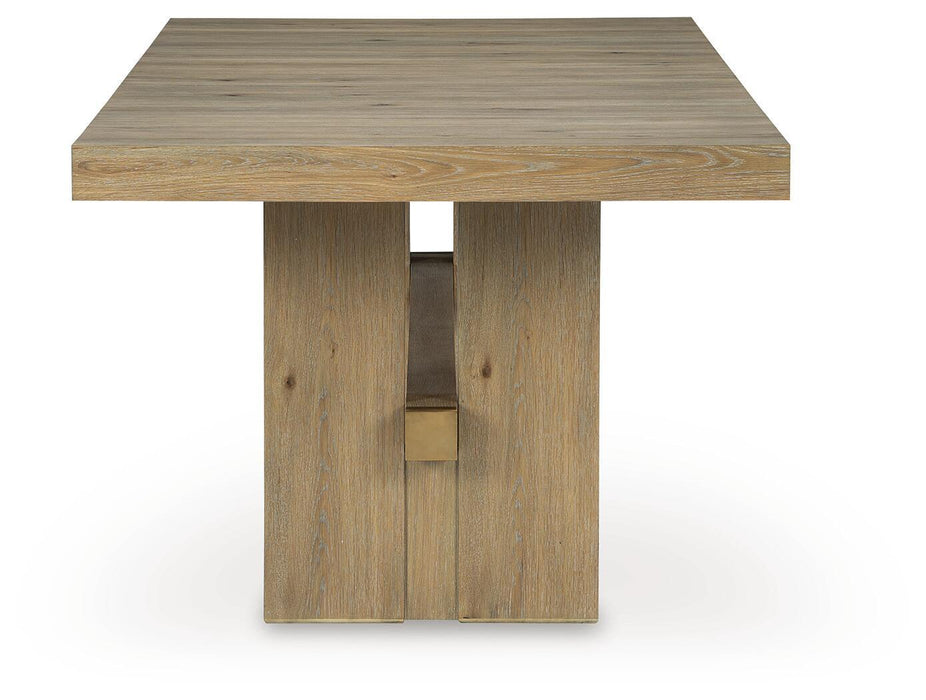 Lasinger - Rectangular Dining Room Extension Table - Light Brown – Dining Tables with Extensions by Signature Design by Ashley® at Furniture Wholesale Plus , Nashville furniture store