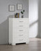 Jessica - 5-Drawer Bedroom Chest – Accent Chests by CoasterEssence at Furniture Wholesale Plus , Nashville furniture store