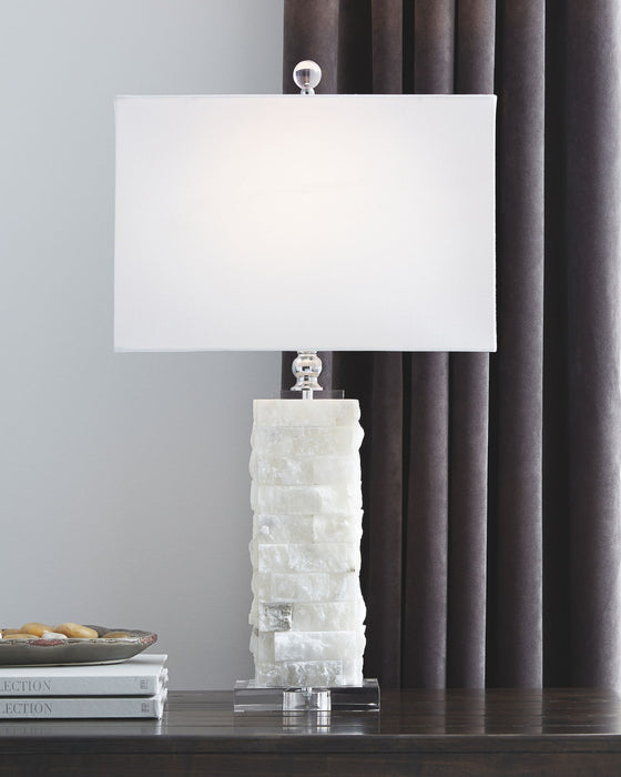 Malise - Alabaster Table Lamp  - White – Table Lamps by Signature Design by Ashley® at Furniture Wholesale Plus , Nashville furniture store