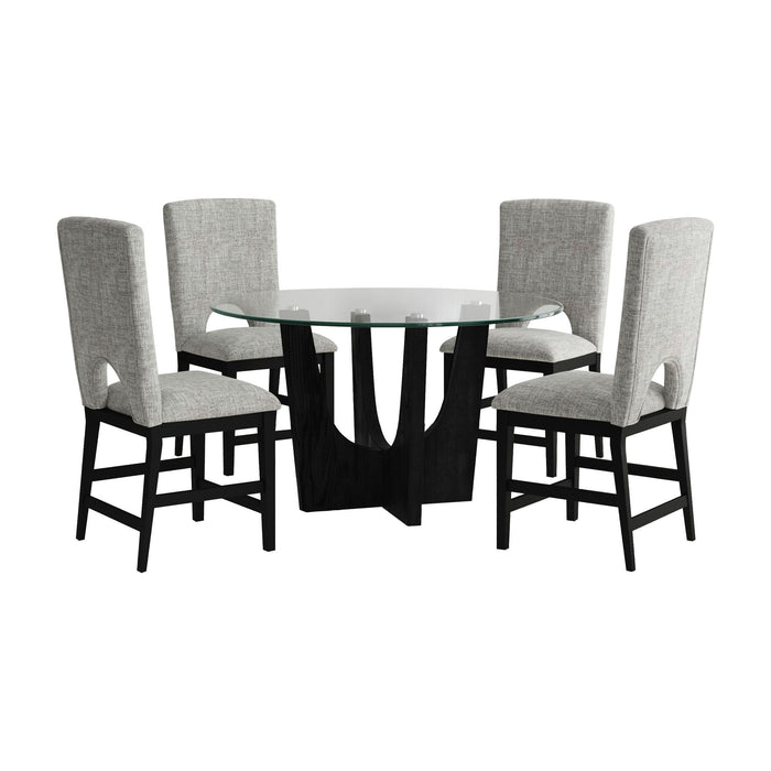 Oregon - 5 Piece Counter Height Dining Set (Round Counter Table And Four Chairs) – 5 Piece Dining Room Sets by Elements International at Furniture Wholesale Plus , Nashville furniture store