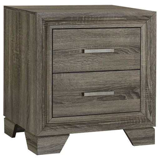 Wright - 2-Drawer Nightstand Bedside Table - Brown Oak – Accent Nightstands by Coaster Fine Furniture at Furniture Wholesale Plus , Nashville furniture store