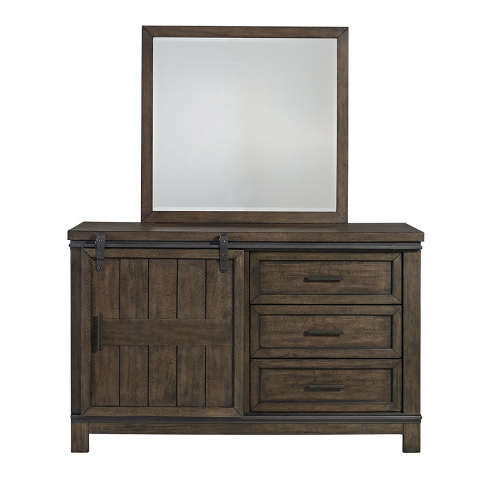 Thornwood Hills - 3 Drawers Dresser & Mirror - Rock Beaten Brown – Dresser & Mirror by Liberty Furniture at Furniture Wholesale Plus , Nashville furniture store