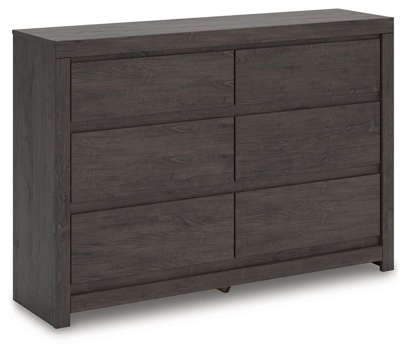 Fraluna - Six Drawer Dresser - Charcoal – Dressers by Signature Design by Ashley® at Furniture Wholesale Plus , Nashville furniture store