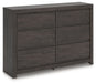 Fraluna - Six Drawer Dresser - Charcoal – Dressers by Signature Design by Ashley® at Furniture Wholesale Plus , Nashville furniture store