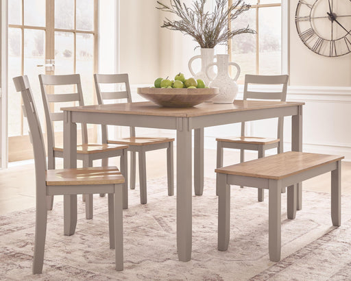 Harperfeld - Dining Room Table Set (Set of 6) - Natural / Gray – 6 Piece Dining Room Sets by Signature Design by Ashley® at Furniture Wholesale Plus , Nashville furniture store