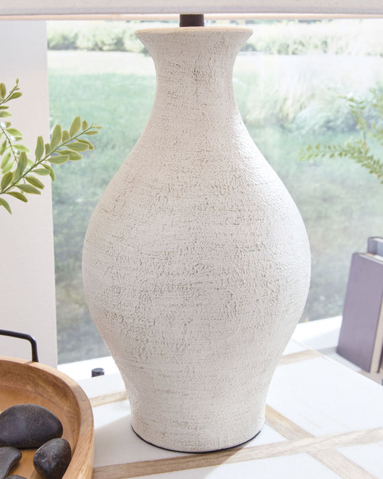 Ashbend - Ceramic Table Lamp - Antique White – Table Lamps by Signature Design by Ashley® at Furniture Wholesale Plus , Nashville furniture store