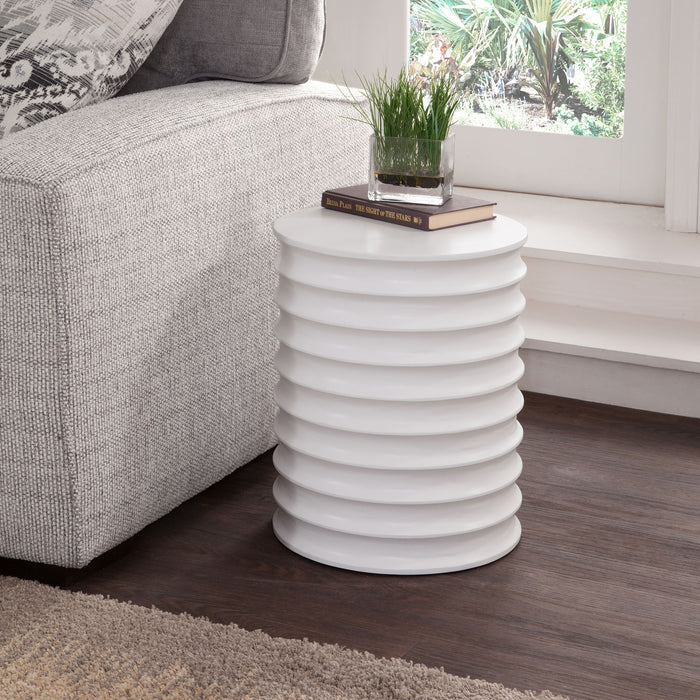 Griffin - Side Table - White – Side Tables by Steve Silver Furniture at Furniture Wholesale Plus , Nashville furniture store