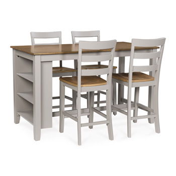 Harperfeld - Dining Room Counter Table Set (Set of 5) - Natural / Gray – 5 Piece Dining Room Sets by Signature Design by Ashley® at Furniture Wholesale Plus , Nashville furniture store
