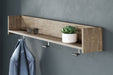 Oliah - Wall Mounted Coat Rack w/Shelf - Natural – Wall Mounted Coat Racks by Signature Design by Ashley® at Furniture Wholesale Plus , Nashville furniture store