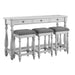 New Haven - Sofa Table With 3 Stools - Oyster Shell - Premium 4 Piece Living Room Sets from Emerald Home - Just $819! Shop now at Furniture Wholesale Plus  We are the best furniture store in Nashville, Hendersonville, Goodlettsville, Madison, Antioch, Mount Juliet, Lebanon, Gallatin, Springfield, Murfreesboro, Franklin, Brentwood