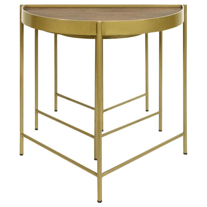 Tristen - 3 Piece Demilune Nesting Table - Brown And Gold – Nesting Tables by Coaster Fine Furniture at Furniture Wholesale Plus , Nashville furniture store