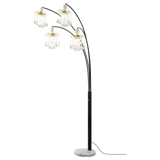 Maisel - Hanging Crystal Arc Tree Floor Lamp - Black - Premium Floor Lamps from CoasterEssence - Just $259! Shop now at Furniture Wholesale Plus  We are the best furniture store in Nashville, Hendersonville, Goodlettsville, Madison, Antioch, Mount Juliet, Lebanon, Gallatin, Springfield, Murfreesboro, Franklin, Brentwood