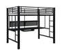 Avalon Full Workstation Loft Bed Black - Premium Loft Bed from Coaster Z2 Standard - Just $1058! Shop now at Furniture Wholesale Plus  We are the best furniture store in Nashville, Hendersonville, Goodlettsville, Madison, Antioch, Mount Juliet, Lebanon, Gallatin, Springfield, Murfreesboro, Franklin, Brentwood