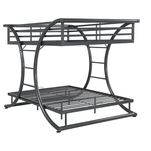 Stephan Full Over Full Bunk Bed Gunmetal - Premium Bunk Bed from Coaster Z2 Standard - Just $1098! Shop now at Furniture Wholesale Plus  We are the best furniture store in Nashville, Hendersonville, Goodlettsville, Madison, Antioch, Mount Juliet, Lebanon, Gallatin, Springfield, Murfreesboro, Franklin, Brentwood