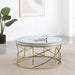 Elise - Round Mirror Top Stainless Steel Coffee Table - Gold – Coffee Tables by CoasterEveryday at Furniture Wholesale Plus , Nashville furniture store