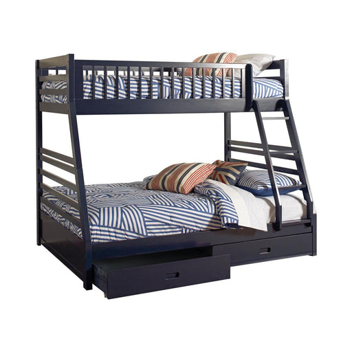 Ashton Twin Over Full 2-drawer Bunk Bed Navy Blue - Premium Bunk Bed from Coaster Z2 Standard - Just $730! Shop now at Furniture Wholesale Plus  We are the best furniture store in Nashville, Hendersonville, Goodlettsville, Madison, Antioch, Mount Juliet, Lebanon, Gallatin, Springfield, Murfreesboro, Franklin, Brentwood