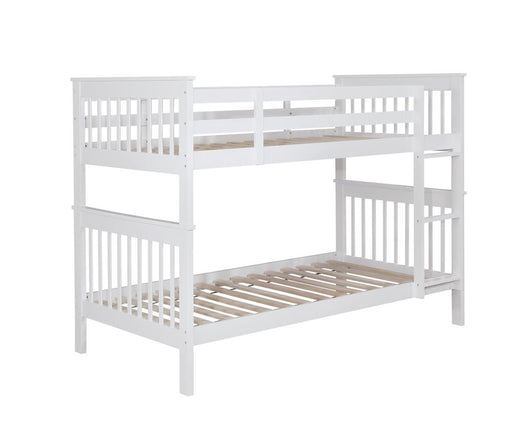 Chapman Twin Over Twin Bunk Bed White - Premium Bunk Bed from Coaster Z2 Standard - Just $510! Shop now at Furniture Wholesale Plus  We are the best furniture store in Nashville, Hendersonville, Goodlettsville, Madison, Antioch, Mount Juliet, Lebanon, Gallatin, Springfield, Murfreesboro, Franklin, Brentwood