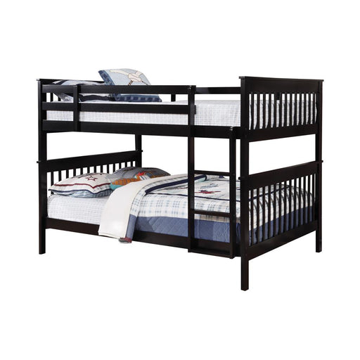 Chapman Full Over Full Bunk Bed Black - Premium Bunk Bed from Coaster Z2 Standard - Just $690! Shop now at Furniture Wholesale Plus  We are the best furniture store in Nashville, Hendersonville, Goodlettsville, Madison, Antioch, Mount Juliet, Lebanon, Gallatin, Springfield, Murfreesboro, Franklin, Brentwood